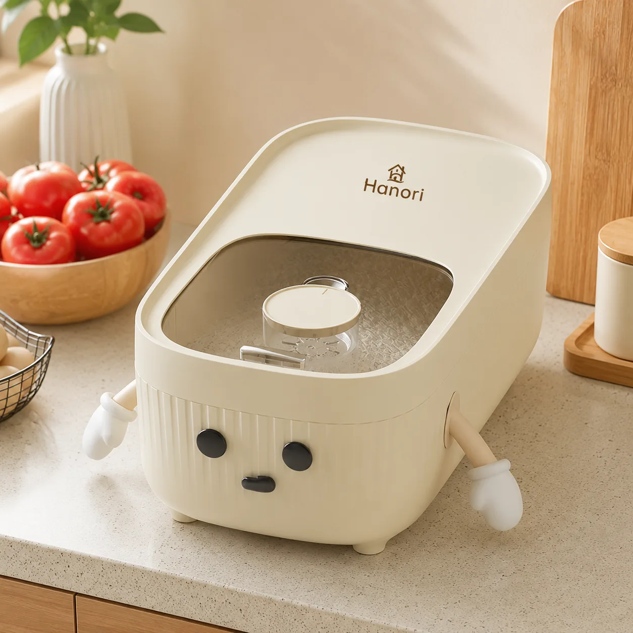 Hộp đựng đa năng Hanori (mặt cười, để bàn)
